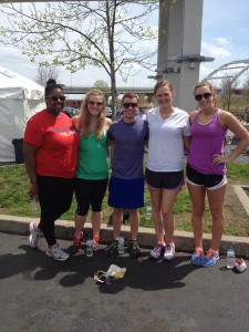 Nursing students pictured left to right are Tiffany Jenkins, Erin Pettepher, Patrick Haltom, Emily Graehler and Elaine Seneff.