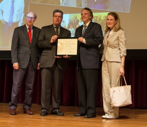 (From L to R) Don Cusic, Mayor Karl Dean, Mike and Linda Curb.