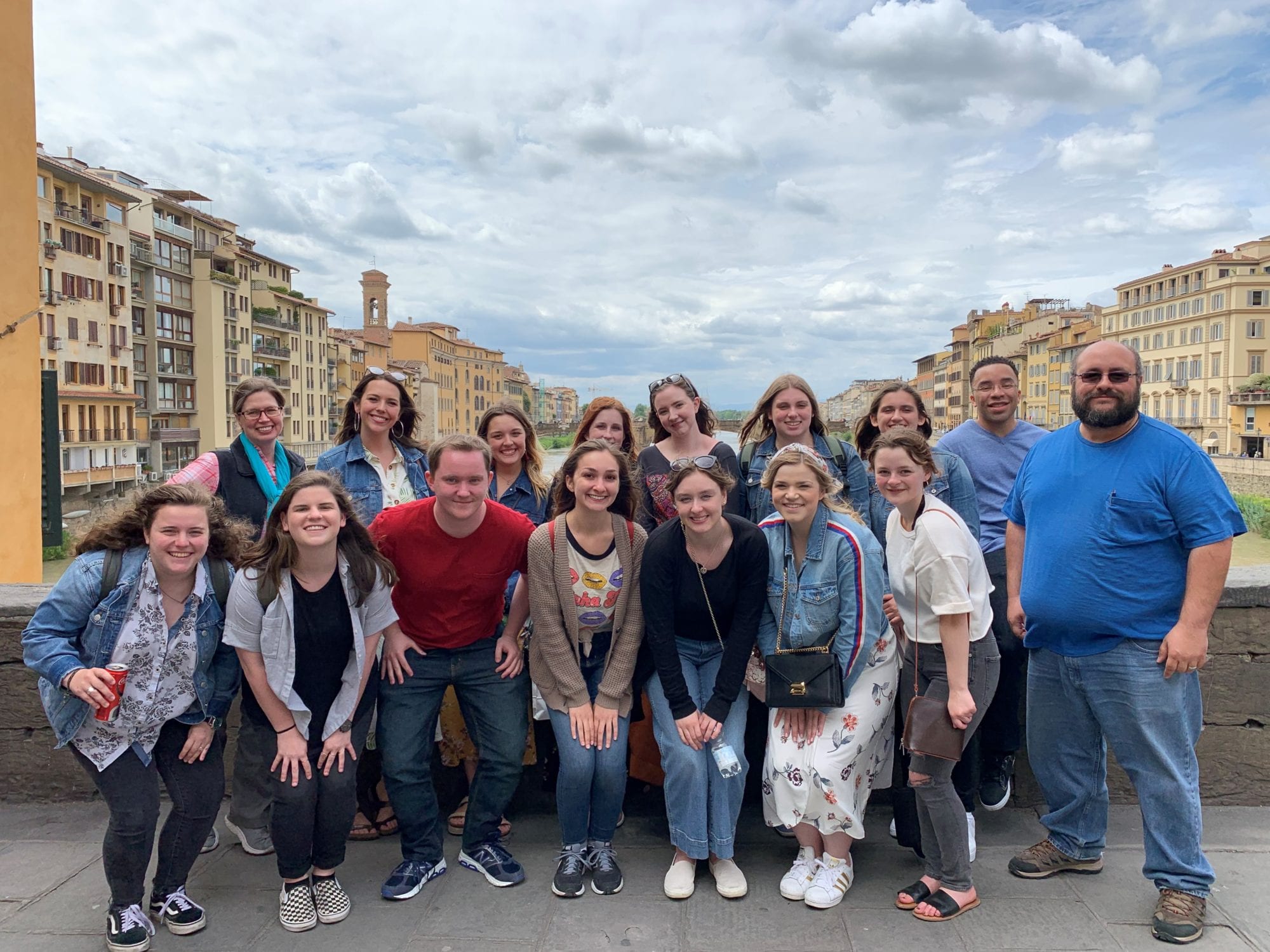 Group Photo of a study abroad trip in Italy